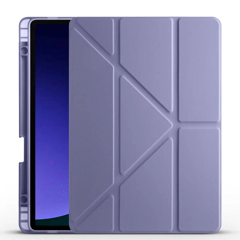 Galaxy Tab S10 Kılıf Zore Tri Folding Kalem Bölmeli Standlı Kılıf