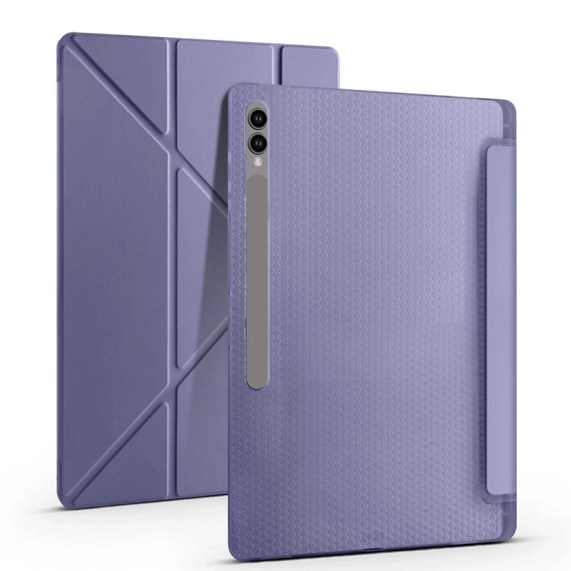Galaxy Tab S11 Ultra SM-X930 Kılıf Zore Tri Folding Kalem Bölmeli Standlı Kılıf