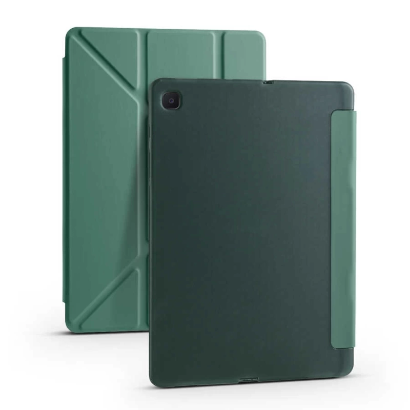 Galaxy Tab S6 Lite P610 Kılıf Zore Tri Folding Kalem Bölmeli Standlı Kılıf