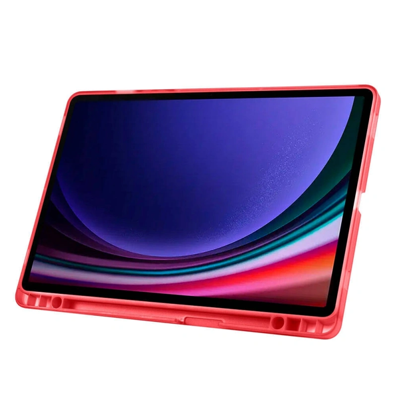 Galaxy Tab S9 FE Kılıf Zore Tri Folding Kalem Bölmeli Standlı Kılıf