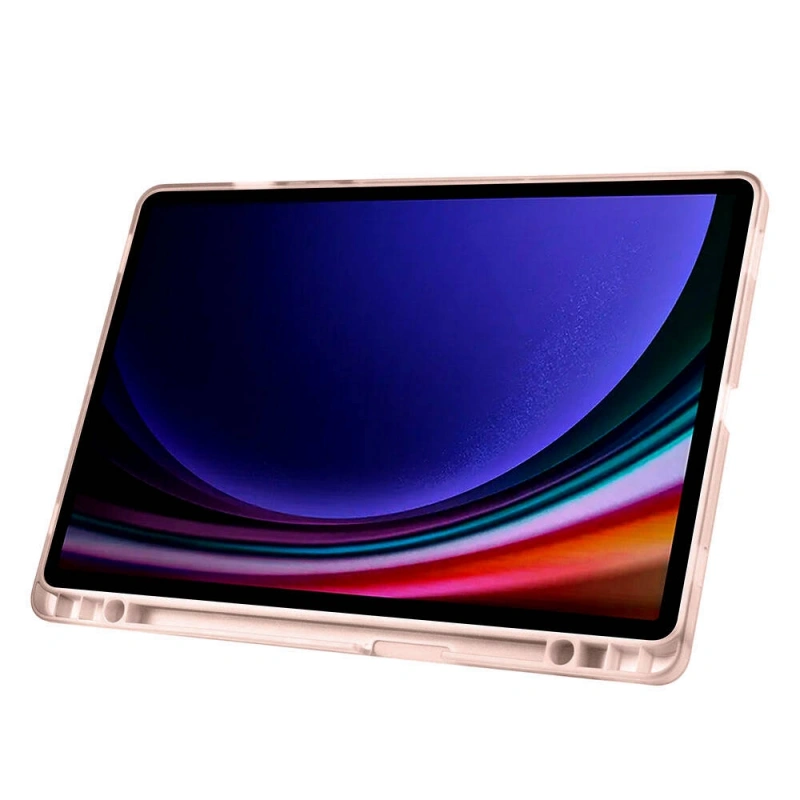 Galaxy Tab S9 FE Kılıf Zore Tri Folding Kalem Bölmeli Standlı Kılıf