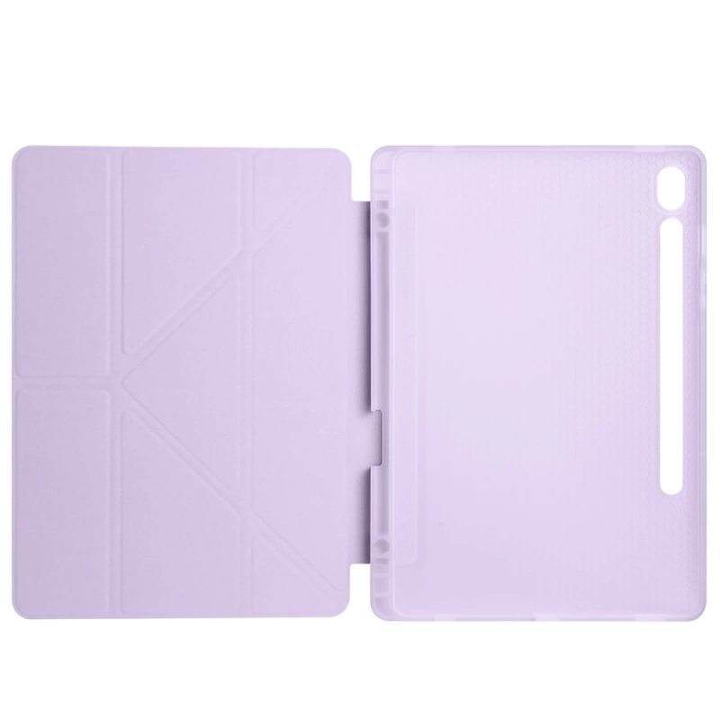 Galaxy Tab S9 FE Kılıf Zore Tri Folding Kalem Bölmeli Standlı Kılıf