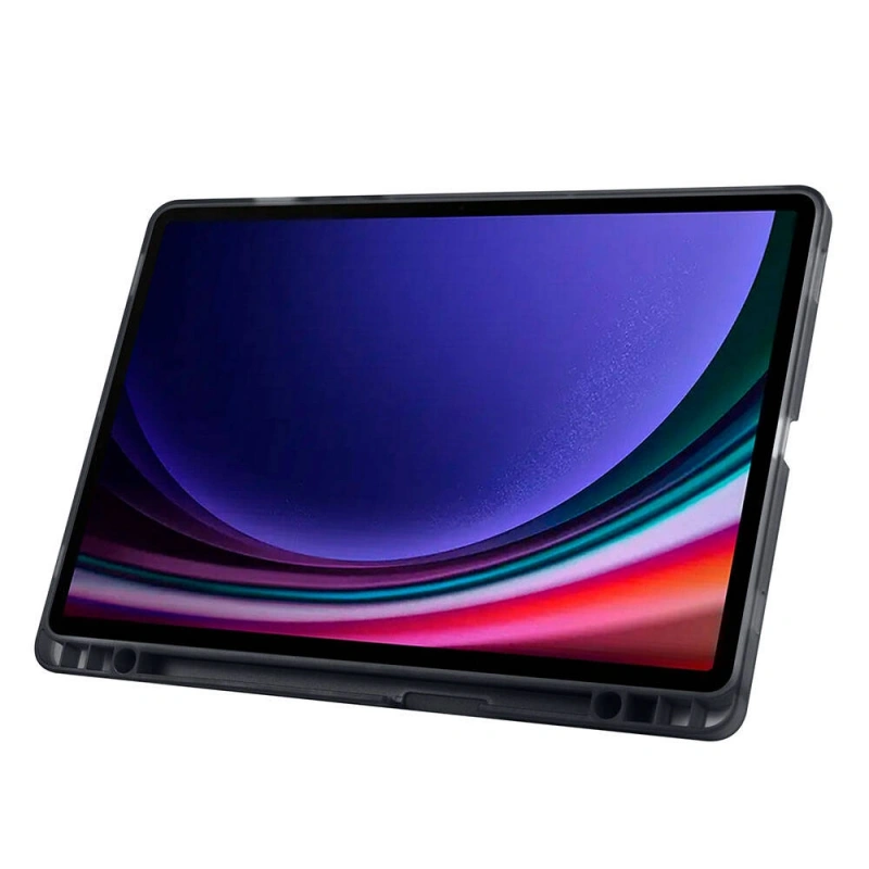 Galaxy Tab S9 Kılıf Zore Tri Folding Kalem Bölmeli Standlı Kılıf