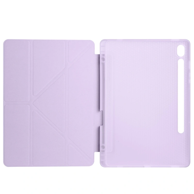 Galaxy Tab S9 Kılıf Zore Tri Folding Kalem Bölmeli Standlı Kılıf