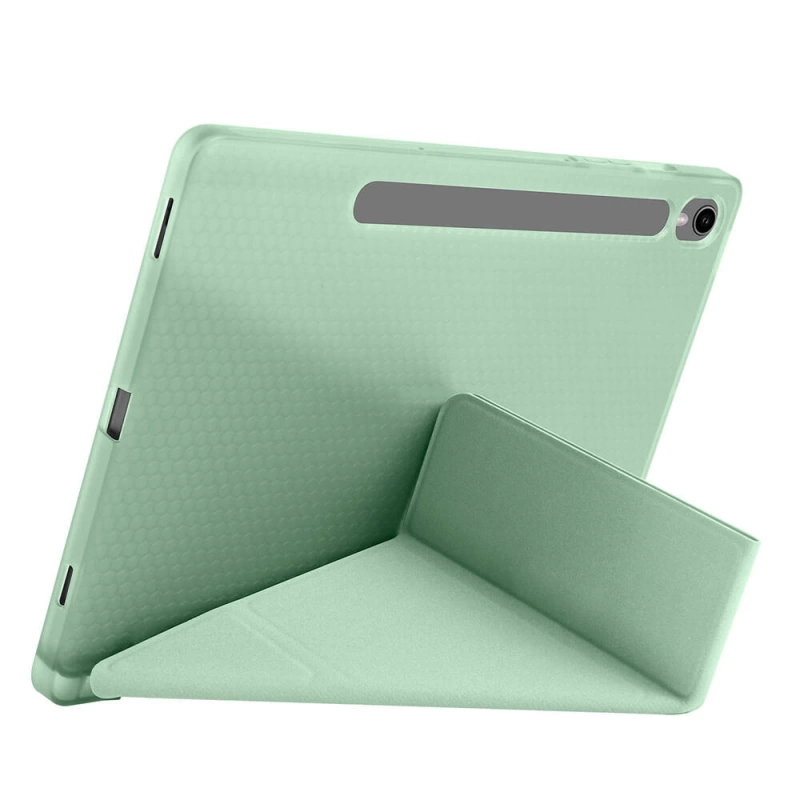 Galaxy Tab S9 Kılıf Zore Tri Folding Kalem Bölmeli Standlı Kılıf
