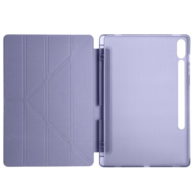 Galaxy Tab S9 Plus Kılıf Zore Tri Folding Kalem Bölmeli Standlı Kılıf