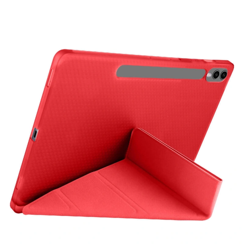 Galaxy Tab S9 Plus Kılıf Zore Tri Folding Kalem Bölmeli Standlı Kılıf