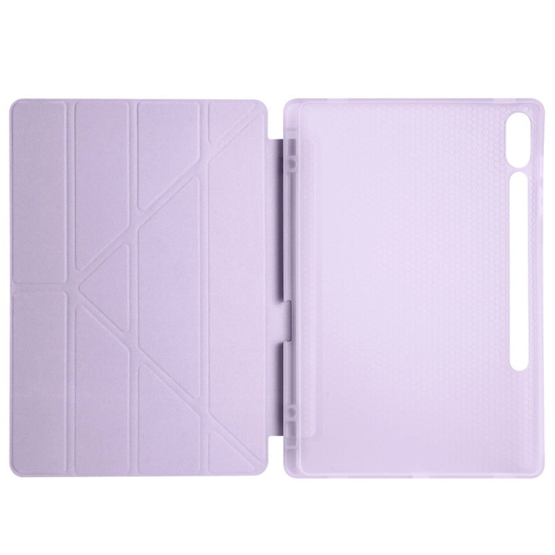 Galaxy Tab S9 Plus Kılıf Zore Tri Folding Kalem Bölmeli Standlı Kılıf