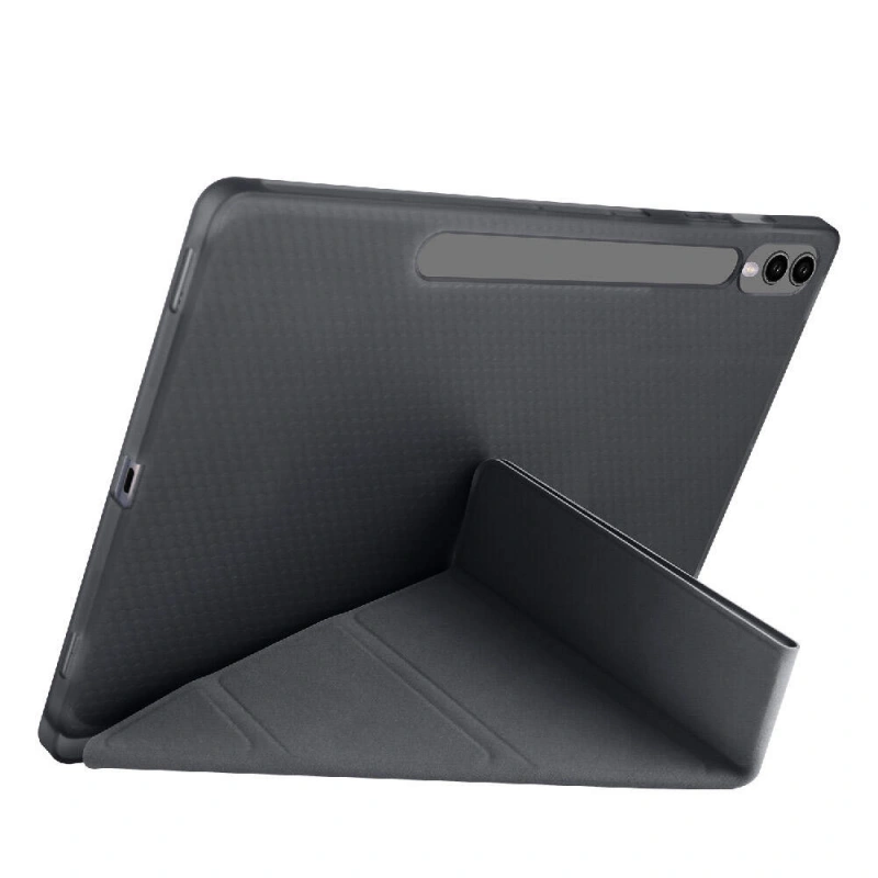 Galaxy Tab S9 Plus Kılıf Zore Tri Folding Kalem Bölmeli Standlı Kılıf