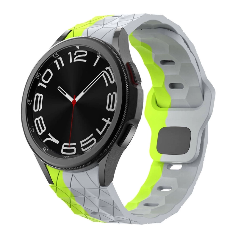 Galaxy Waych 5 44mm Zore KRD-116 20mm Futbol Desenli Spor Tasarımlı Silikon Kordon