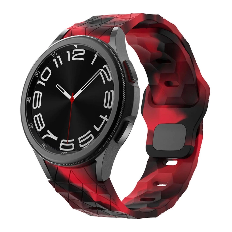 Galaxy Waych 5 44mm Zore KRD-116 20mm Futbol Desenli Spor Tasarımlı Silikon Kordon