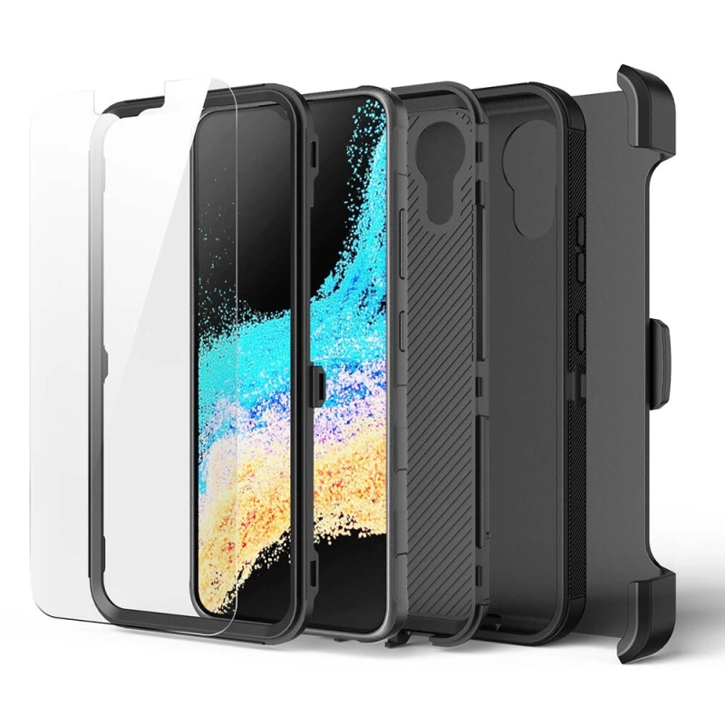 Galaxy XCover7 Pro Kılıf Zore Double Clip Kapak