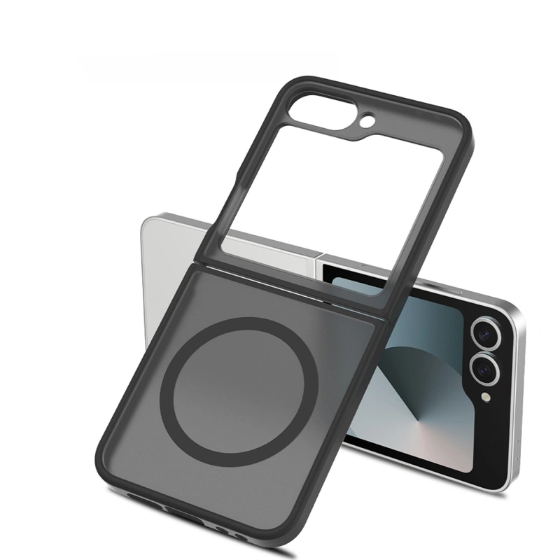 Galaxy Z Flip 6 Kılıf M-Safe Şarj Özellikli Kamera Korumalı Zore Lunex Kapak