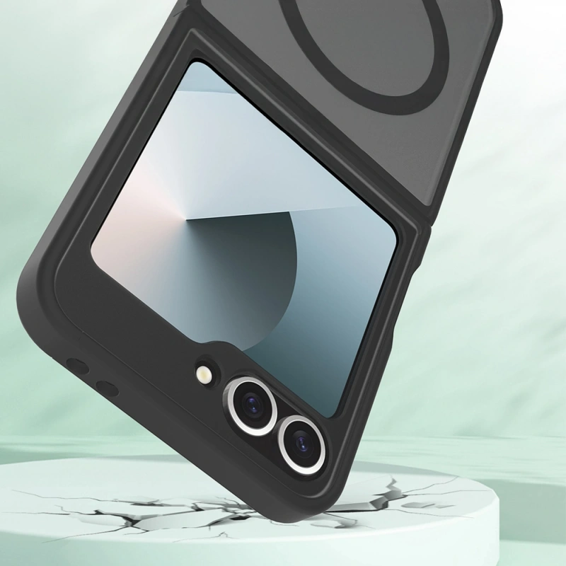 Galaxy Z Flip 6 Kılıf M-Safe Şarj Özellikli Kamera Korumalı Zore Lunex Kapak