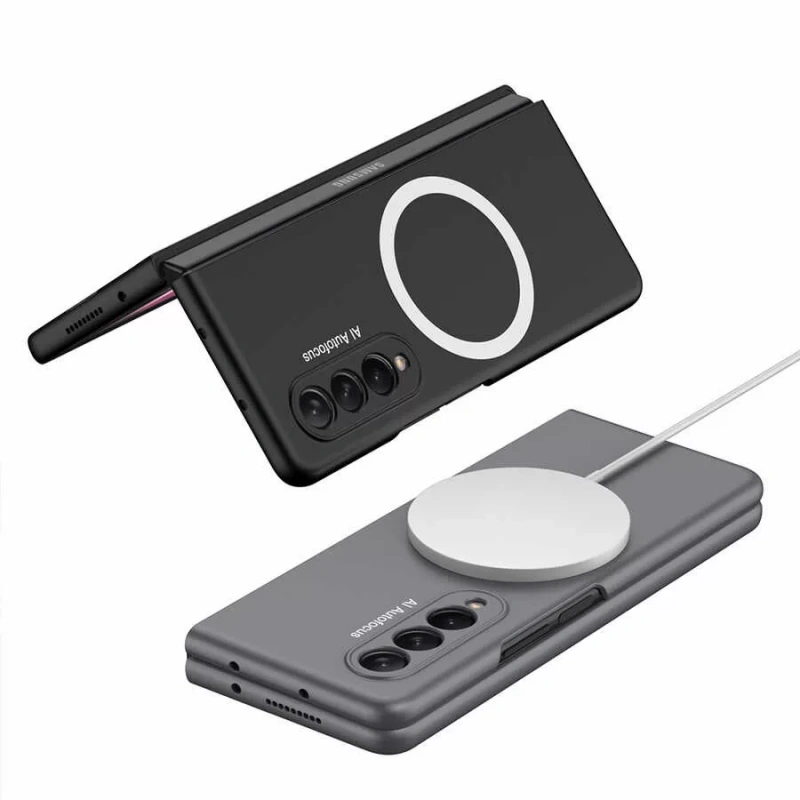 Galaxy Z Fold 3 Kılıf Wireless Şarj Özellikli Zore Kıpta M-safe Kapak