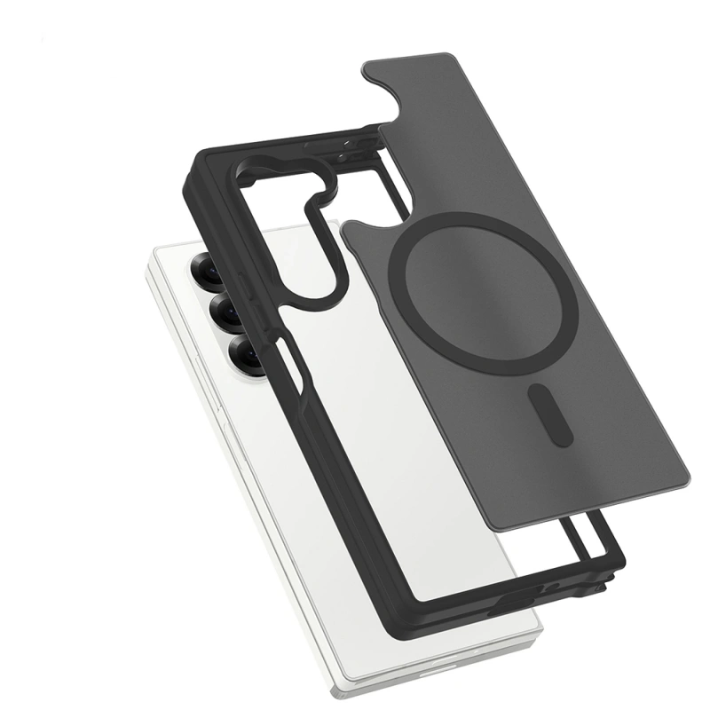 Galaxy Z Fold 6 Kılıf M-Safe Şarj Özellikli Kamera Korumalı Zore Lunex Kapak