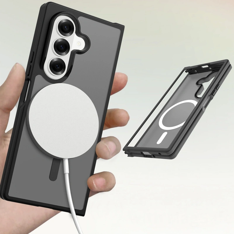 Galaxy Z Fold 8 Ultra Kılıf M-Safe Şarj Özellikli Kamera Korumalı Zore Lunex Kapak