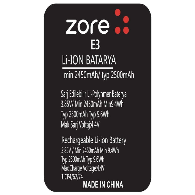 General Mobile Discovery E3 Zore A Kalite Uyumlu Batarya