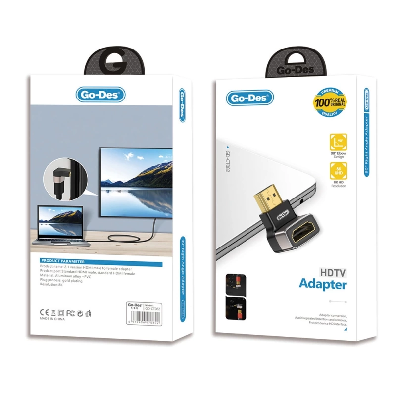 Go-Des GD-CT082 HDTV HDMI Adaptör 8K HD 2.1 Versiyon Görüntü Aktarım Cihazı