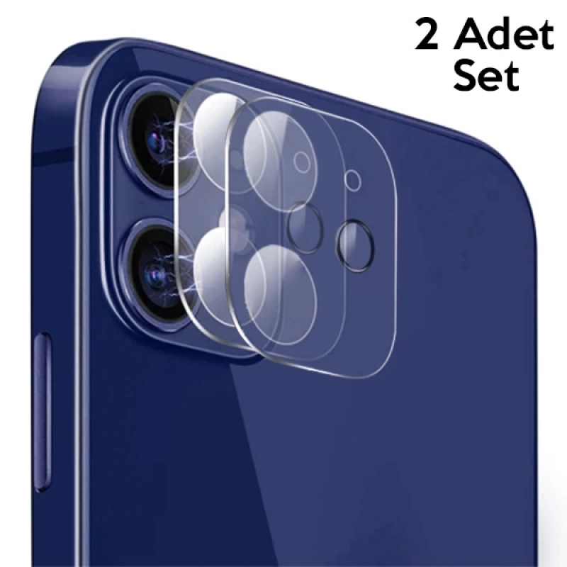 GOR İPhone 12 Mini 5.4 Best Full Tempered Cam Kamera Koruyucu 2Adet Set