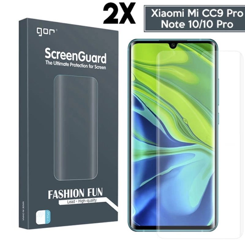 Gor Xiaomi Mi Note 10 Pro CC9 Pro 3d Kavisli Full Ekran Koruyucu 2 Adet Set