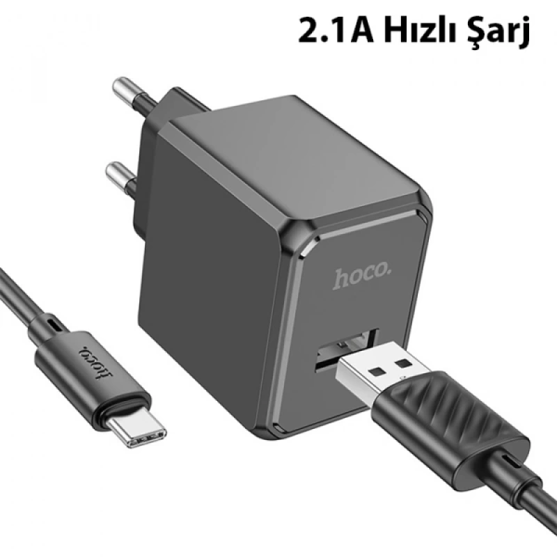 HOCO CS11A USB Port + USB to Type-C Şarj Kablosu ve Adaptörü Seti