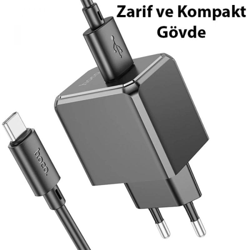 HOCO CS11A USB Port + USB to Type-C Şarj Kablosu ve Adaptörü Seti