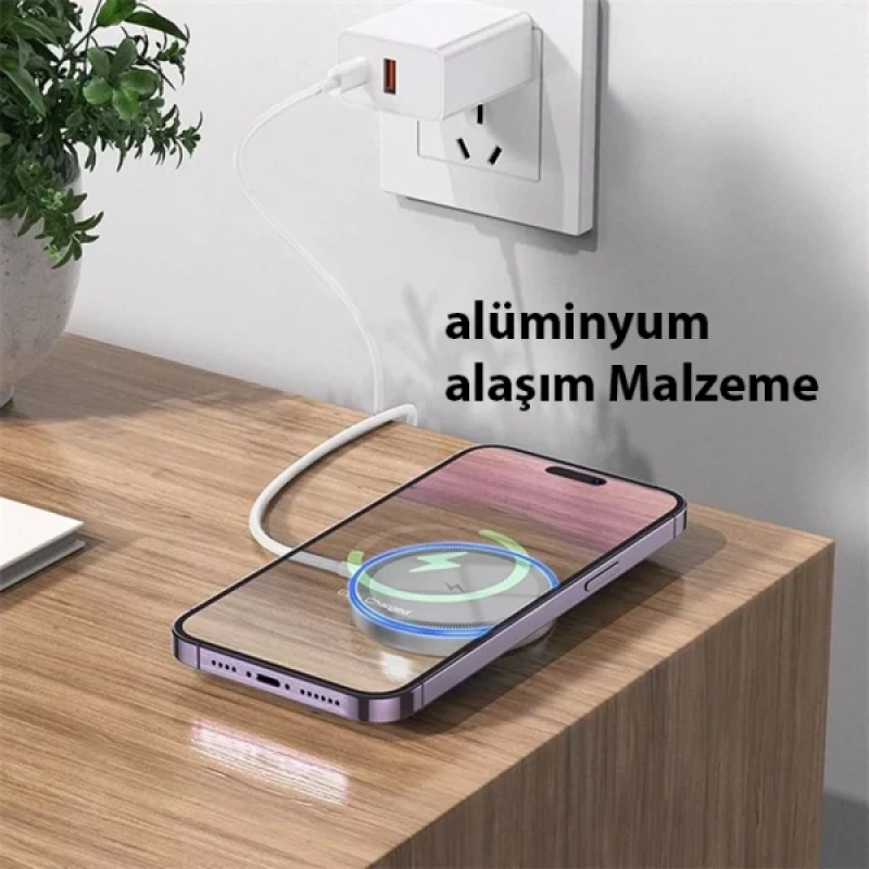 HOCO CW53 15W Magsafe Kablosuz Wireless Stand  Hızlı Şarj Cihazı