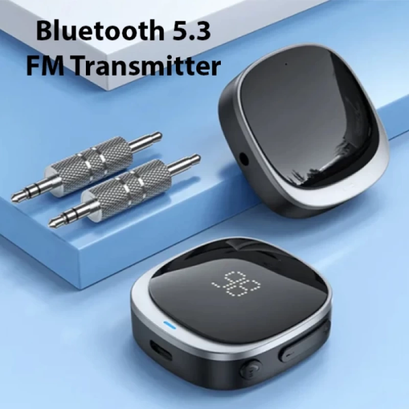 Hoco E80 Dijital Göstergeli Kablosuz Bluetooth 5.3 Araç içi FM Transmitter