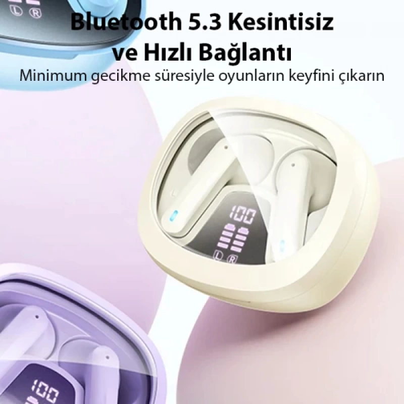 HOCO EQ6 Göstergeli TWS Bluetooth 5.3 Kablosuz Stereo Kulakiçi Kulaklık