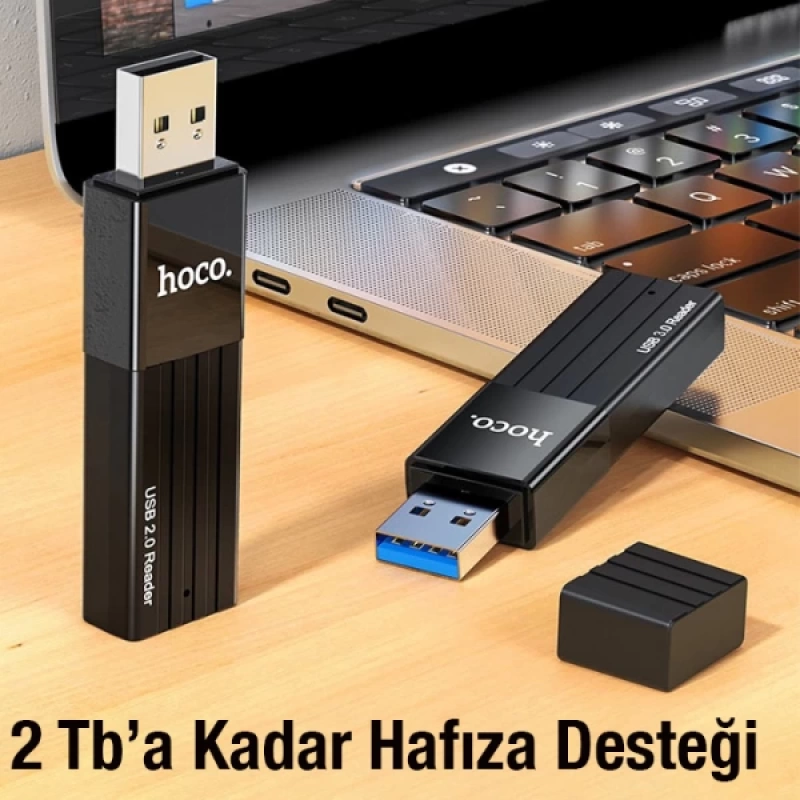 HOCO HB20 2in1 Hafıza Kart Okuyucu USB 2.0 Çevirici Adaptör