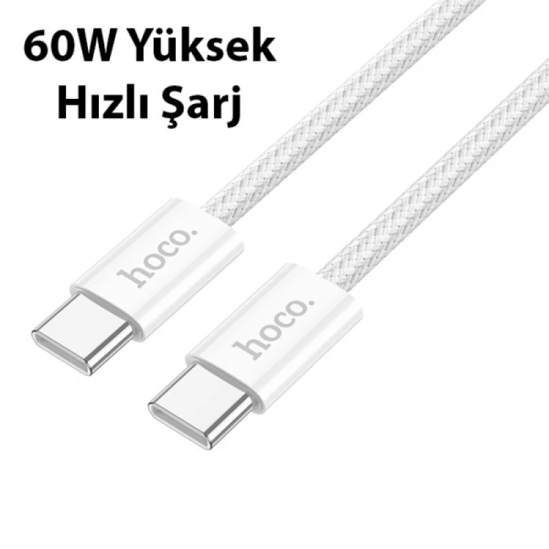 Hoco X104 60W Type-C to Type-C Hızlı Data ve Şarj Kablosu 2m