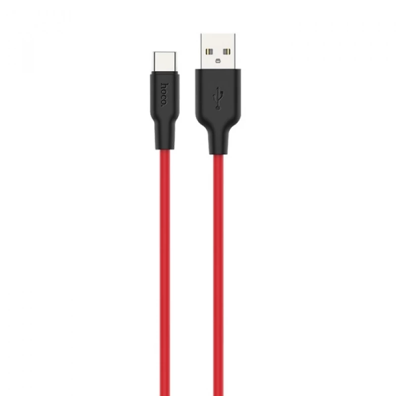 HOCO X21 Plus USB to Type-C 3A Silikon Hızlı Şarj ve Data Kablosu