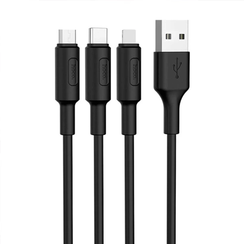 Hoco X25 3in1 Usb Şarj ve Data Kablosu 1m