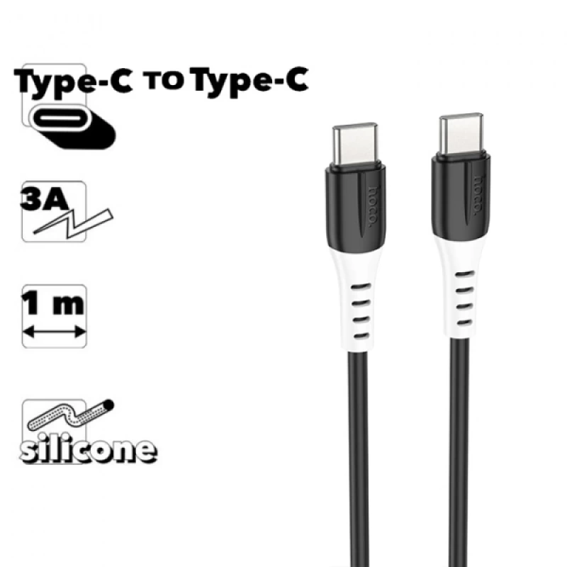 HOCO X82 60W Type-C to Type-C Hızlı Şarj Kablosu Silikon Data Kablosu