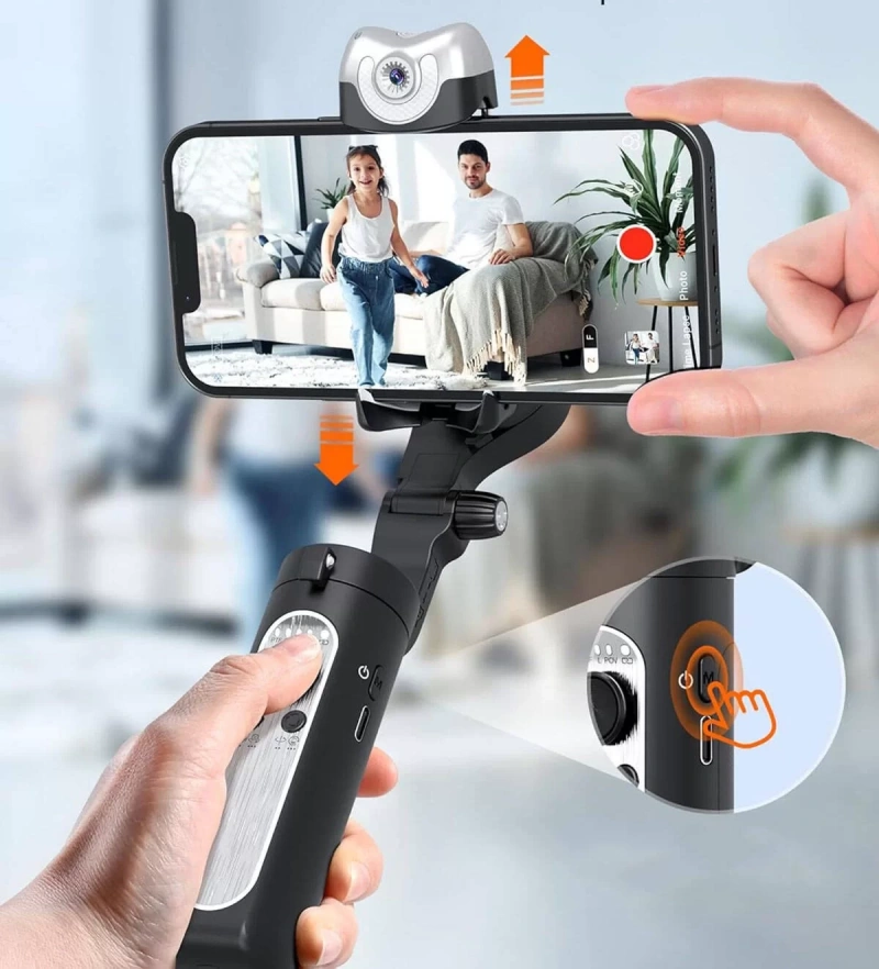 Hohem iSteady VS2 3 Eksenli El Tipi AI Yapay Zeka Görüş Sensörlü Gimbal Stabilizatör