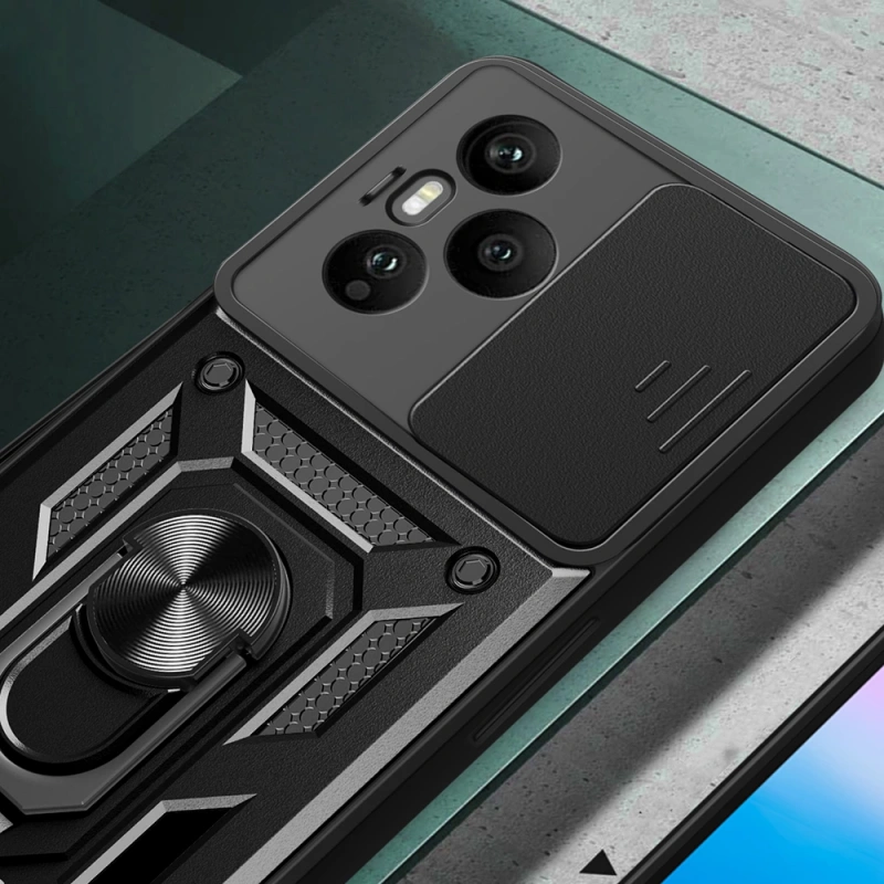 Honor 400 Pro Kılıf Magnetik Standlı Kamera Korumalı Zore Sürgülü Vega Kapak