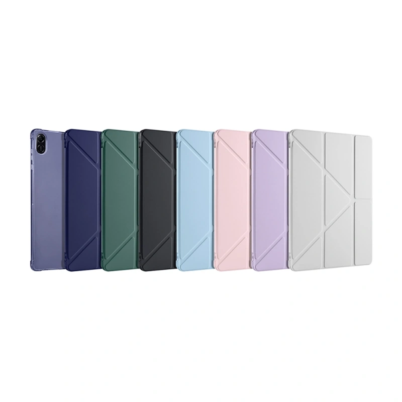 Honor Pad X8A Kılıf Zore Tri Folding Kalem Bölmeli Standlı Kılıf