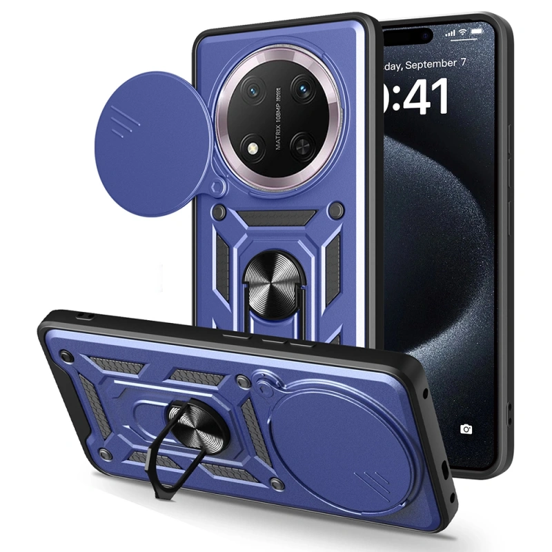 Honor X9C Kılıf Magnetik Standlı Kamera Korumalı Zore Sürgülü Vega Kapak