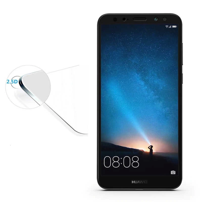 Huawei Mate 10 Lite Zore Kenarları Kırılmaya Dayanıklı Cam Ekran Koruyucu