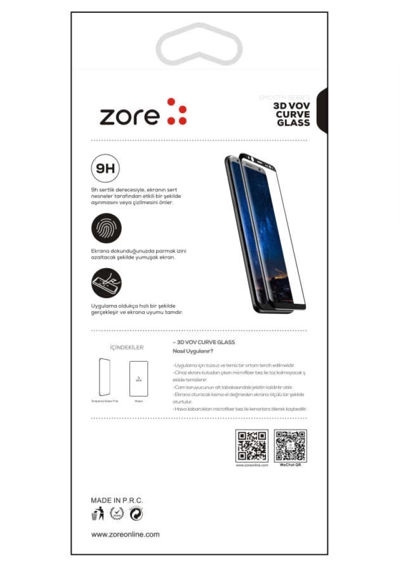 Huawei Mate 20 Pro Zore 3D Vov Curve Glass Ekran Koruyucu