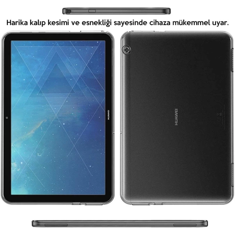 Huawei Mediapad T5,10.1 Şeffaf Tpu Soft Silikon Kılıf