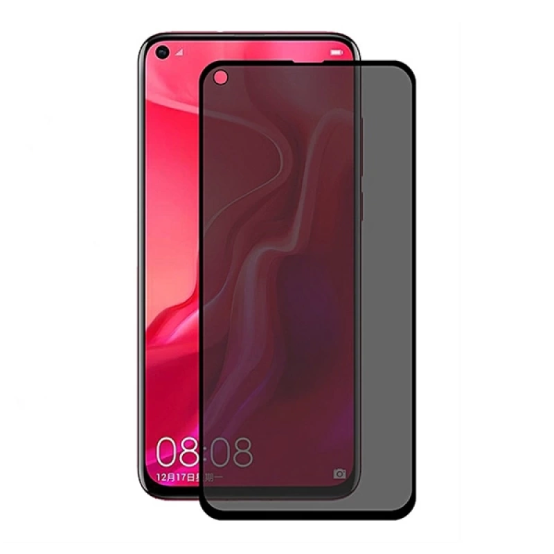 Huawei Nova 4,V20 3d Privacy Gizlilik 3d Full Kırılmaz Cam Koruyucu Anti-Spy