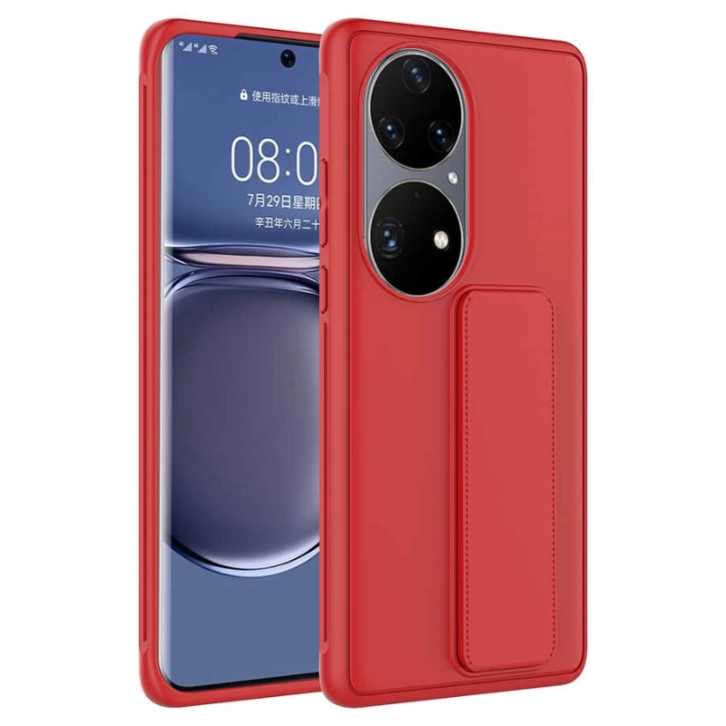 Huawei P50 Pro Kılıf Zore Qstand Kapak