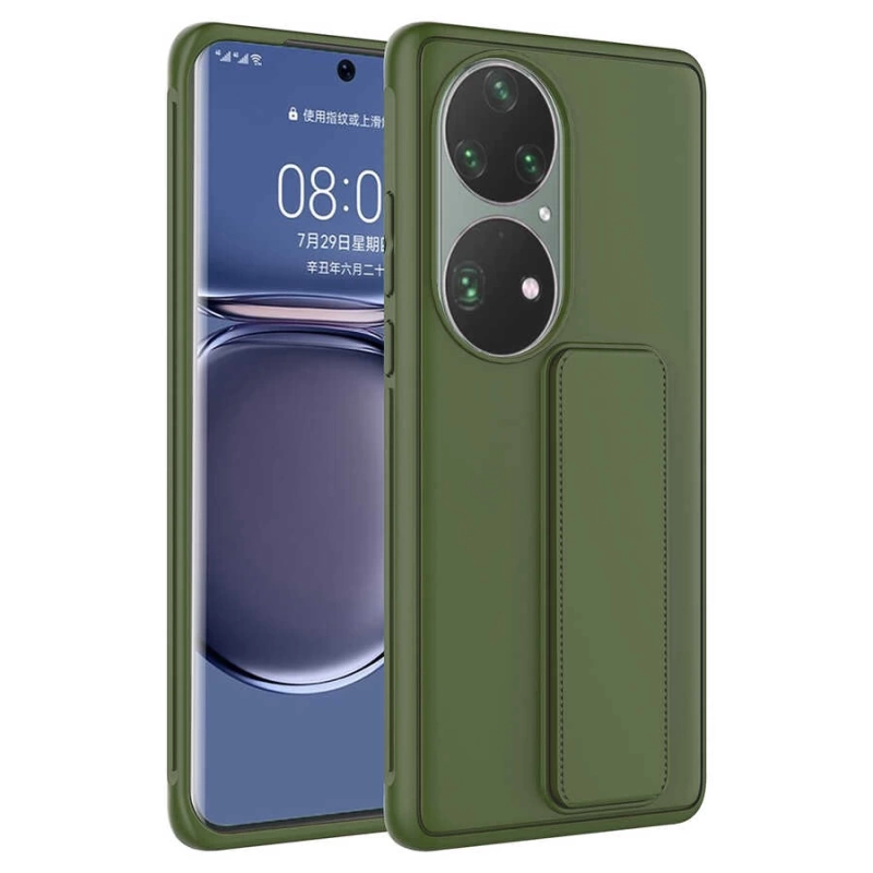 Huawei P50 Pro Kılıf Zore Qstand Kapak