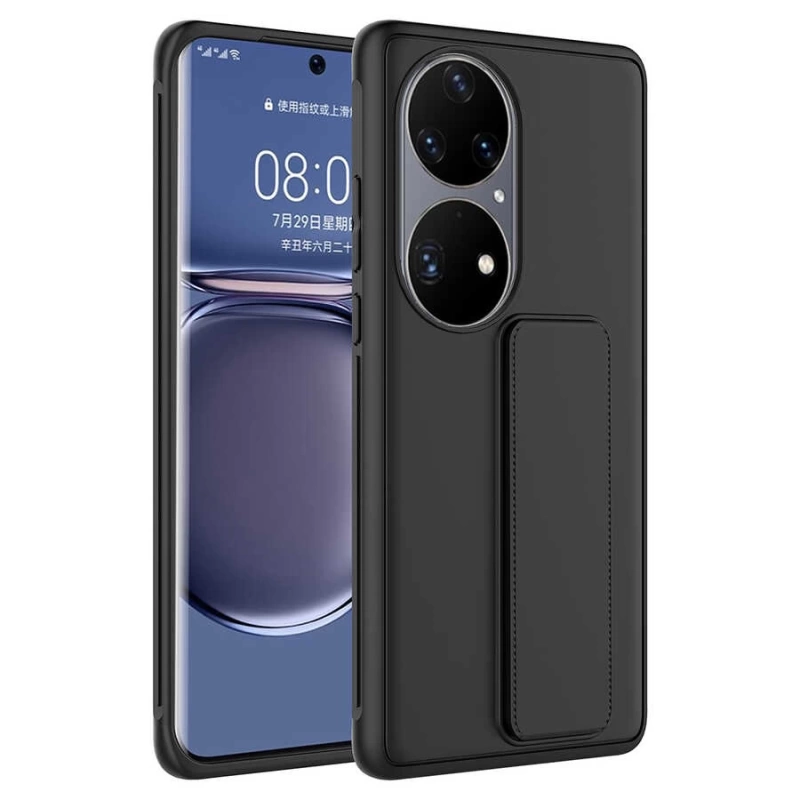 Huawei P50 Pro Kılıf Zore Qstand Kapak