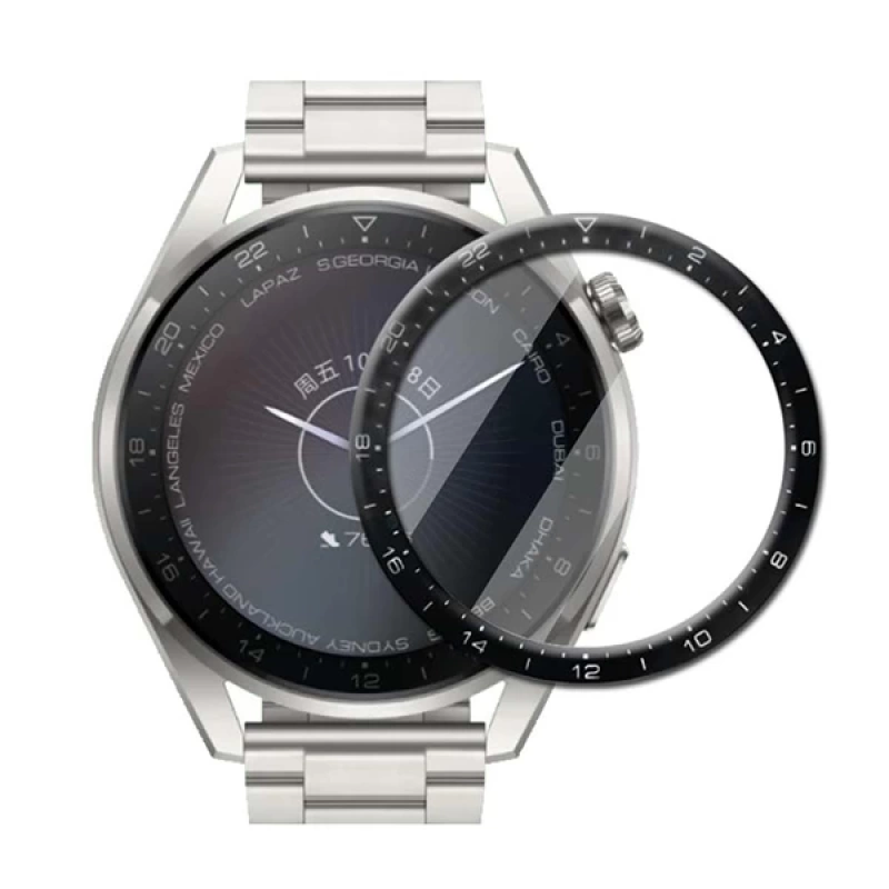 Huawei Watch 3 Pro 3D Full Kaplama Ekran Koruyucu PET+PMMA