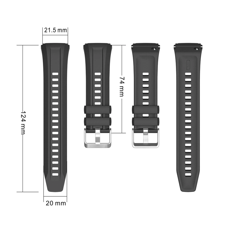 Huawei Watch GT 5 Pro 46mm Zore KRD-130 Silikon Kordon Strap Kayış