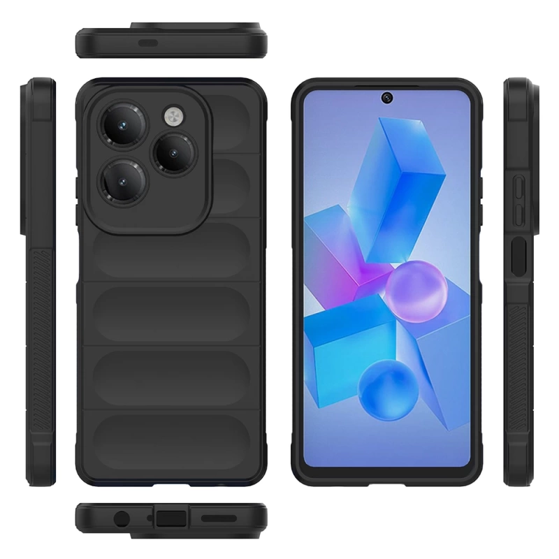 İnfinix Hot 40 Kılıf Esnek TPU Oyuklu Arka Yüzey Tasarımlı Zore Etnik Silikon Kapak