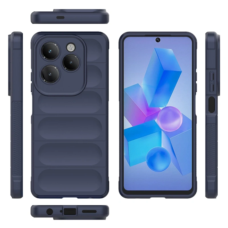 İnfinix Hot 40 Kılıf Esnek TPU Oyuklu Arka Yüzey Tasarımlı Zore Etnik Silikon Kapak